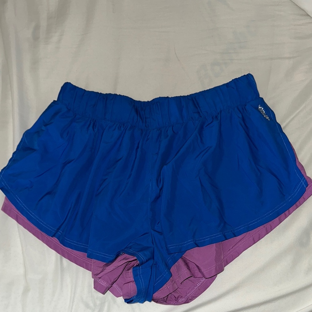 Free People Blue and Purple Women's Athletic Shorts
